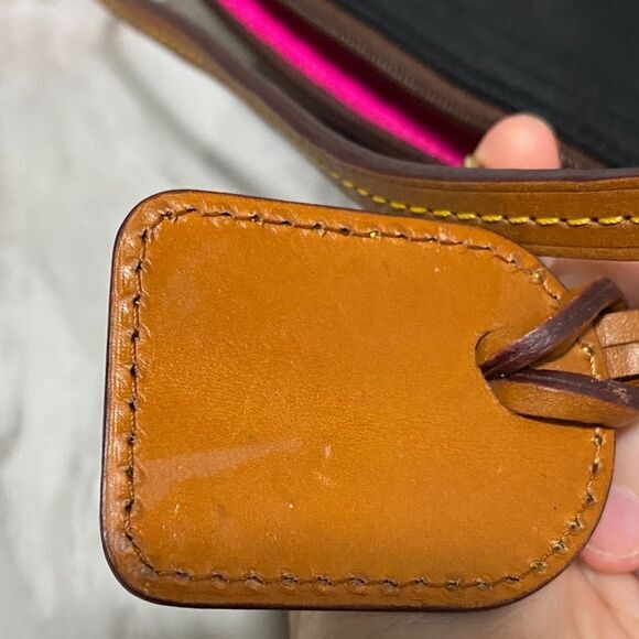 Dooney & Bourke Dark Blue Shoulder Bag with Brown Accents - Picture 9 of 16